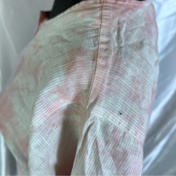 Vintage Condor Lightweight Linen Blend Pink Short Sleeve Blouse Size 9/10 (S/M) - Picture 8 of 11